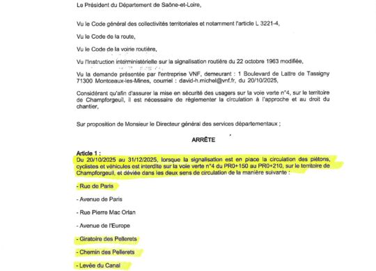 Arrêté DRI