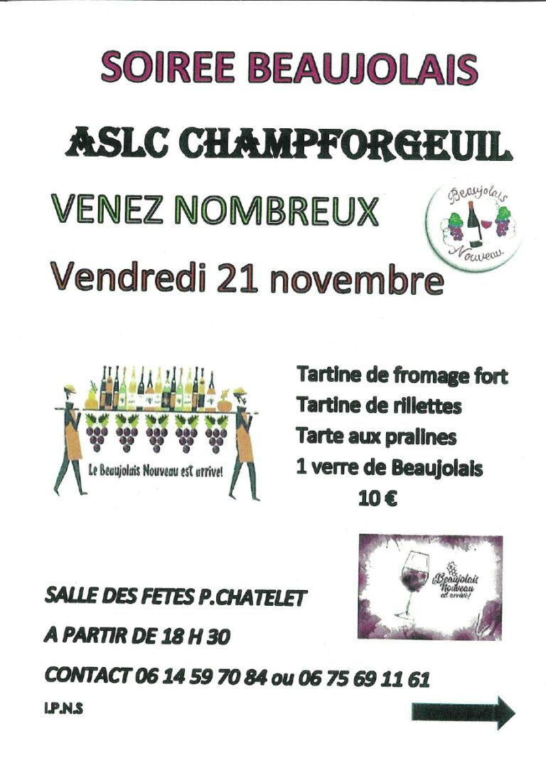 Soirée Baujolais ASLC 21.11